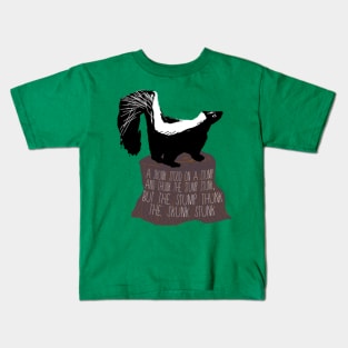 Skunk Tongue Twister Kids T-Shirt